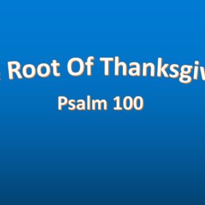 The Root Of Thanksgiving